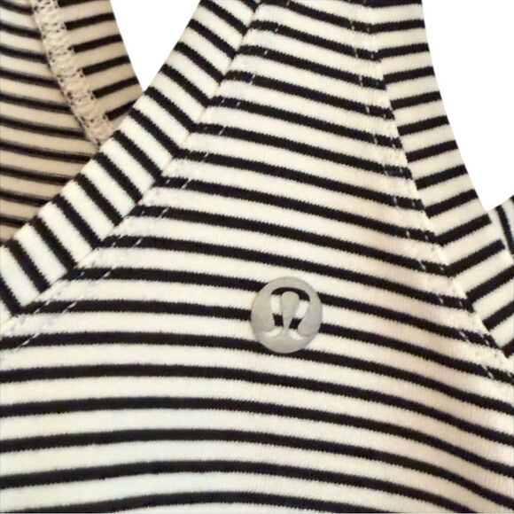 Lululemon Cool Racerback Sleeveless Striped Tank Top. 6. - Picture 4 of 6